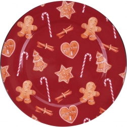 Świąteczna czerwona podkładka pod talerz 33 cm