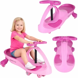 Jeździk grawitacyjny Swing Fix S3 z różowymi kołami LED