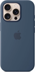 Silikonowe etui MagSafe do iPhone 16 Pro – denim