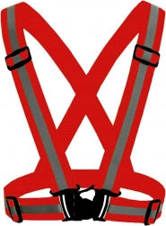 Ag590d kamizelka odblaskowa z uprzężą czerwona