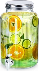 Szklany dyspenser do napojów z kranikiem 6,2 l VILDE