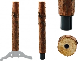 Drewniany stojak na choinkę na czterech nogach