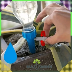 Zestaw 10 szt. nawadniaczy do doniczek na butelki PET z kranikiem