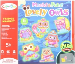 Wyrób magnesów – sowie oczka świecące w ciemności