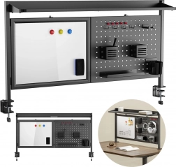 organizer biurkowy z tablicą magnetyczną i panelem perforowanym