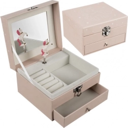 Muzyczna szkatułka na biżuterię dla dziewczynek z jednorożcem