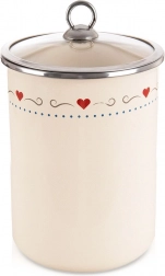 Emaliowany pojemnik na żywność z przeszkloną pokrywką TONCA 1,9 l