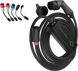 Przenośna ładowarka do samochodów elektrycznych BESEN PCD050, 16,5 kW, z adapterami