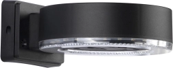 Solarna ścienna lampa LED, 24 LED, czarna, IP44