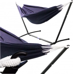 Dwuosobowy ogrodowy hamak z huśtawką ze stojakiem