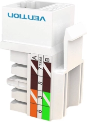 Złączka Keystone Jack Coupler Cat.5E UTP 180° Vention IPBW0 Biała