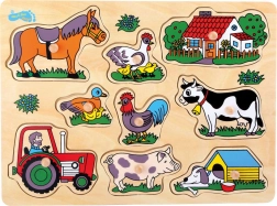 Small Foot drewniane puzzle Farma