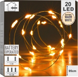 Świąteczne LED lampki drucikowe 20 LED 95 cm