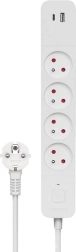 Listwa zasilająca Savio z czterema gniazdami i portami USB