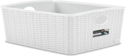 Koszyk Elegance plastikowy biały 36 × 29 × 13 cm