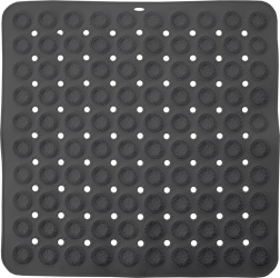 Antypoślizgowa mata prysznicowa 54 × 54 cm, szara
