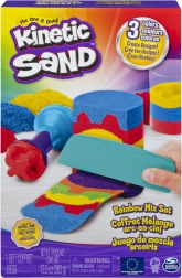 Kinetic Sand – zestaw tęczowych narzędzi
