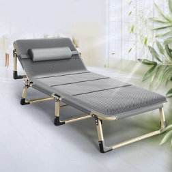 Składane łóżko turystyczne BUSINESS, szare