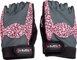 Damskie rękawiczki fitness HMS RST03 różowe – S