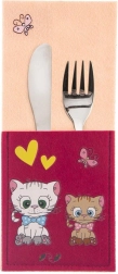 Etui na sztućce dla dzieci Kotki 21 × 9 cm