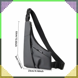 Unisex wodoodporna torba crossbody/nerka na ramię – szara
