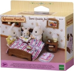 Łóżko podwójne z szafką nocną SYLVANIAN FAMILIES