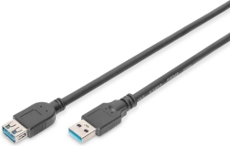 Przedłużacz USB 3.1 Gen 1 SuperSpeed 5 Gbps USB-A (męski/żeński) 3 m czarny