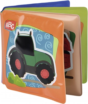 Zmywalna piszcząca książeczka do kąpieli – środki transportu, 10 × 10 cm