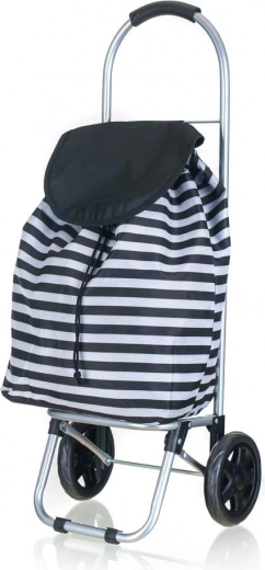 Wózek zakupowy na kółkach 87 × 35 × 28 cm, w paski