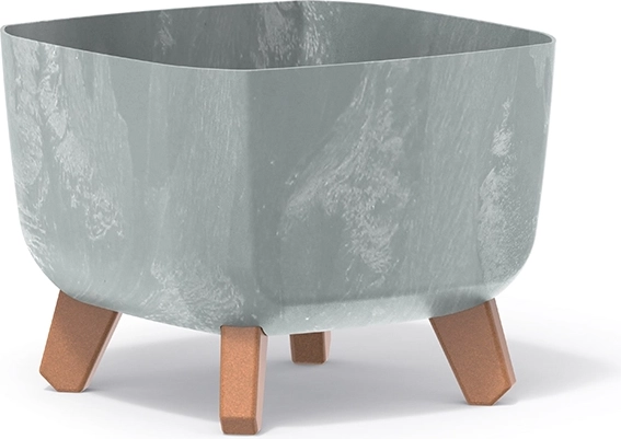 Donica Gracia Square z efektem betonu 24 × 24 cm, szara