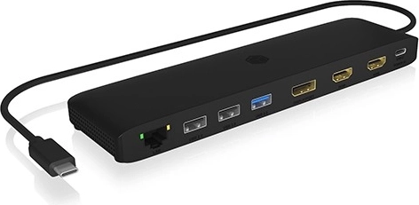 Icy Box stacja dokująca USB‑C 12 w 1 z potrójnym wyjściem wideo, HDMI, DisplayPort, LAN i USB