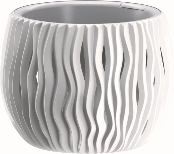 Donica Sandy Bowl z wkładem 18 cm biała