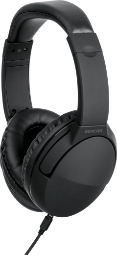 Przewodowe słuchawki stereo SEP 636BK, 100 dB, odłączany kabel o długości 1,2 m