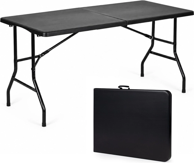 Składany ogrodowy stół cateringowy MultiGarden 153 × 70 cm czarny