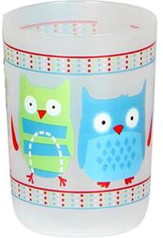 Kubek do higieny jamy ustnej z motywem sowy, 9,5 × 7 cm
