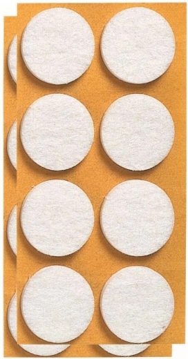 Filcowe samoprzylepne podkładki pod meble 20 mm białe (24 szt.)