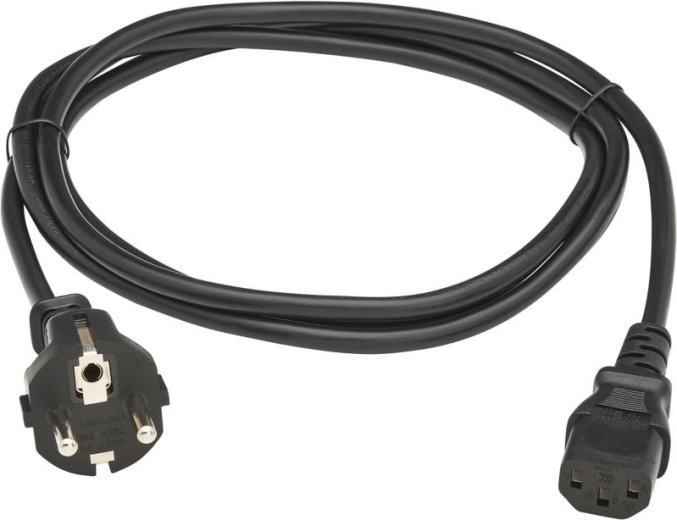 Kabel zasilający Schuko na IEC C13, 2 m, czarny
