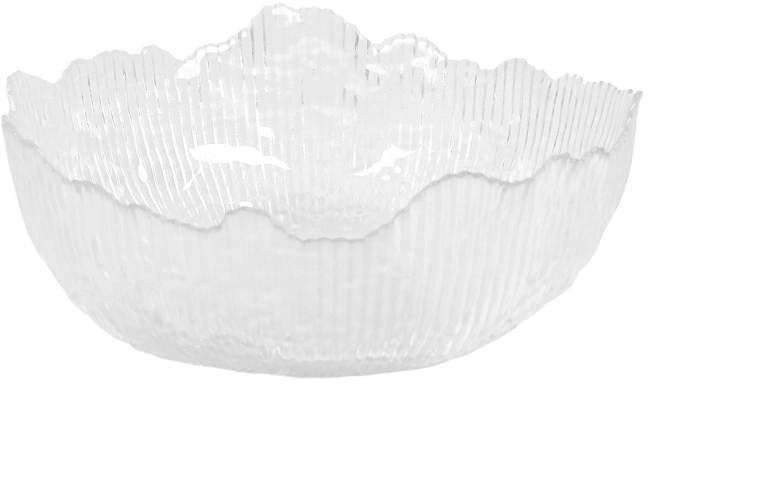Szklana miska sałatkowa Edges kwadratowa 20 × 20 cm