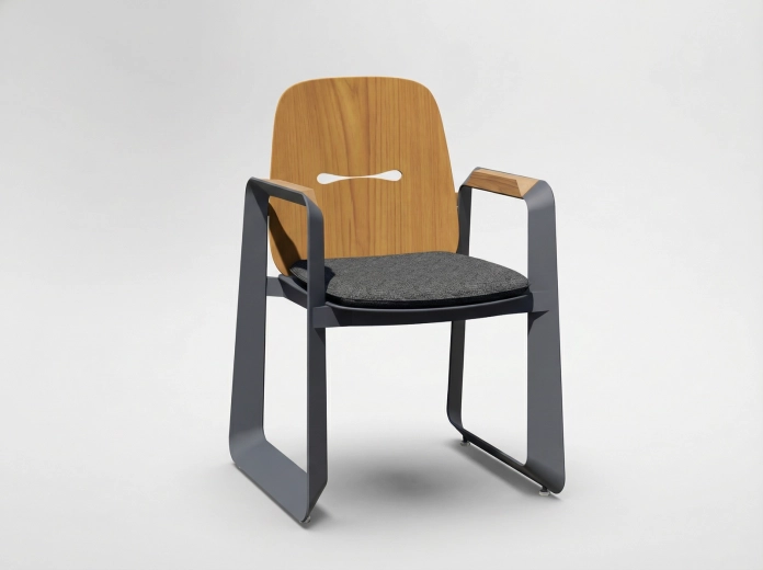 Aluminiowe krzesło ogrodowe Thompson, szare