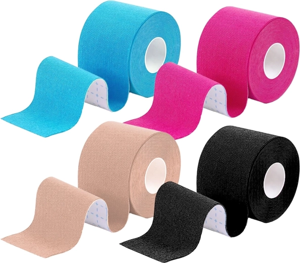 Zestaw 4 taśm kinesio 5 m × 5 cm