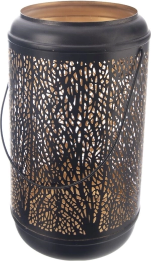 Świecznik TREE z metalu czarno-złoty 23 cm