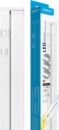 Modee LED oświetlenie podszafkowe 8 W, 556 mm, 750 lm, 3CCT z włącznikiem i ściemniaczem