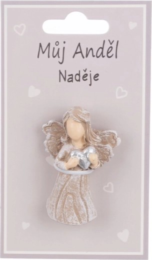 Ceramiczny magnes aniołek z napisem Nadzieja