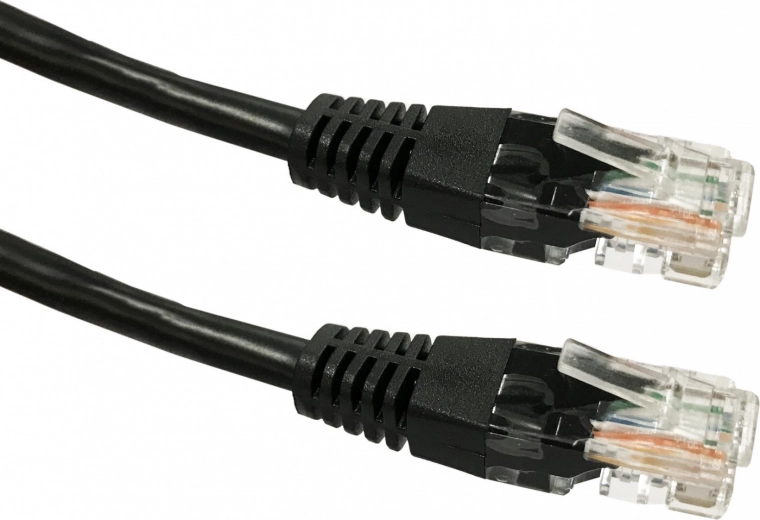 Patch kabel RJ45 UTP kat. 6, 5 m, czarny