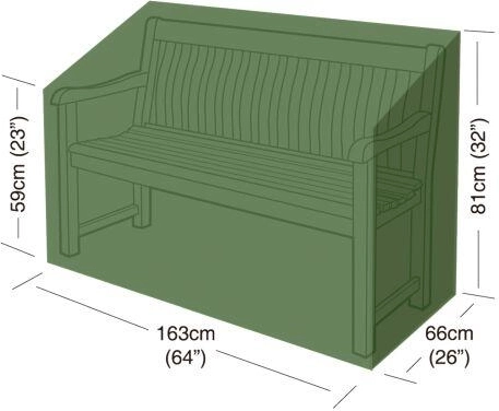 Plandeka ochronna na ławkę ogrodową 163 × 66 × 81 cm, PE 90 g/m²