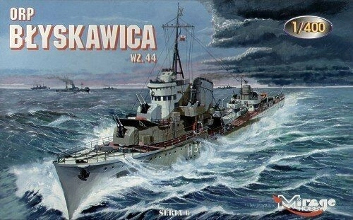 Plastikowy model ORP Błyskawica wz.44