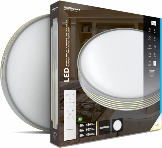 Sufitowa lampa LED Modee Smart Lighting A‑C205, 2×48 W, ściemniana, z pilotem