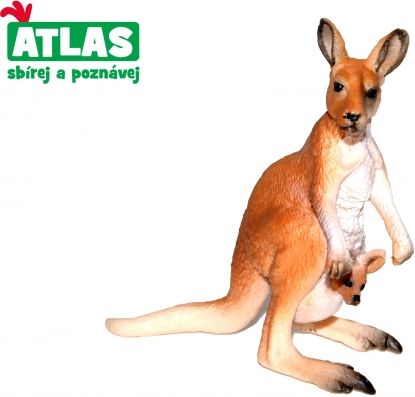 Figurka kangura z młodym 9 cm