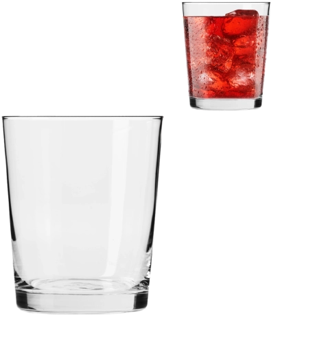 Idealnie przejrzyste szkło podkreśla kolor napoju