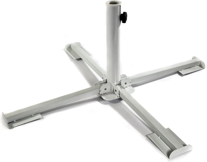 Metalowa podstawa pod parasol – biała